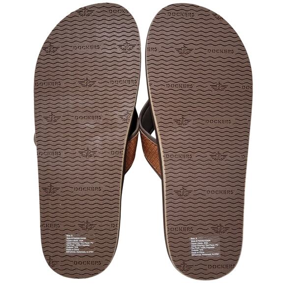 Dockers Men Freddy Beach Pool Flip Flop Thong Sandals Size US 9M Tan Brown - Picture 3 of 3